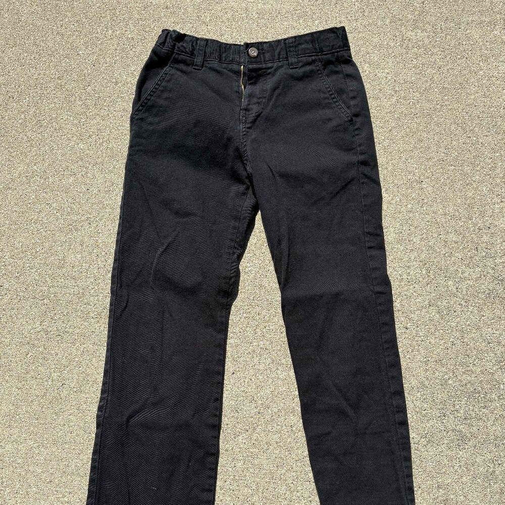 Chaps Boys Chino Approved Schoolwear Black Pants - Size: 12 regular